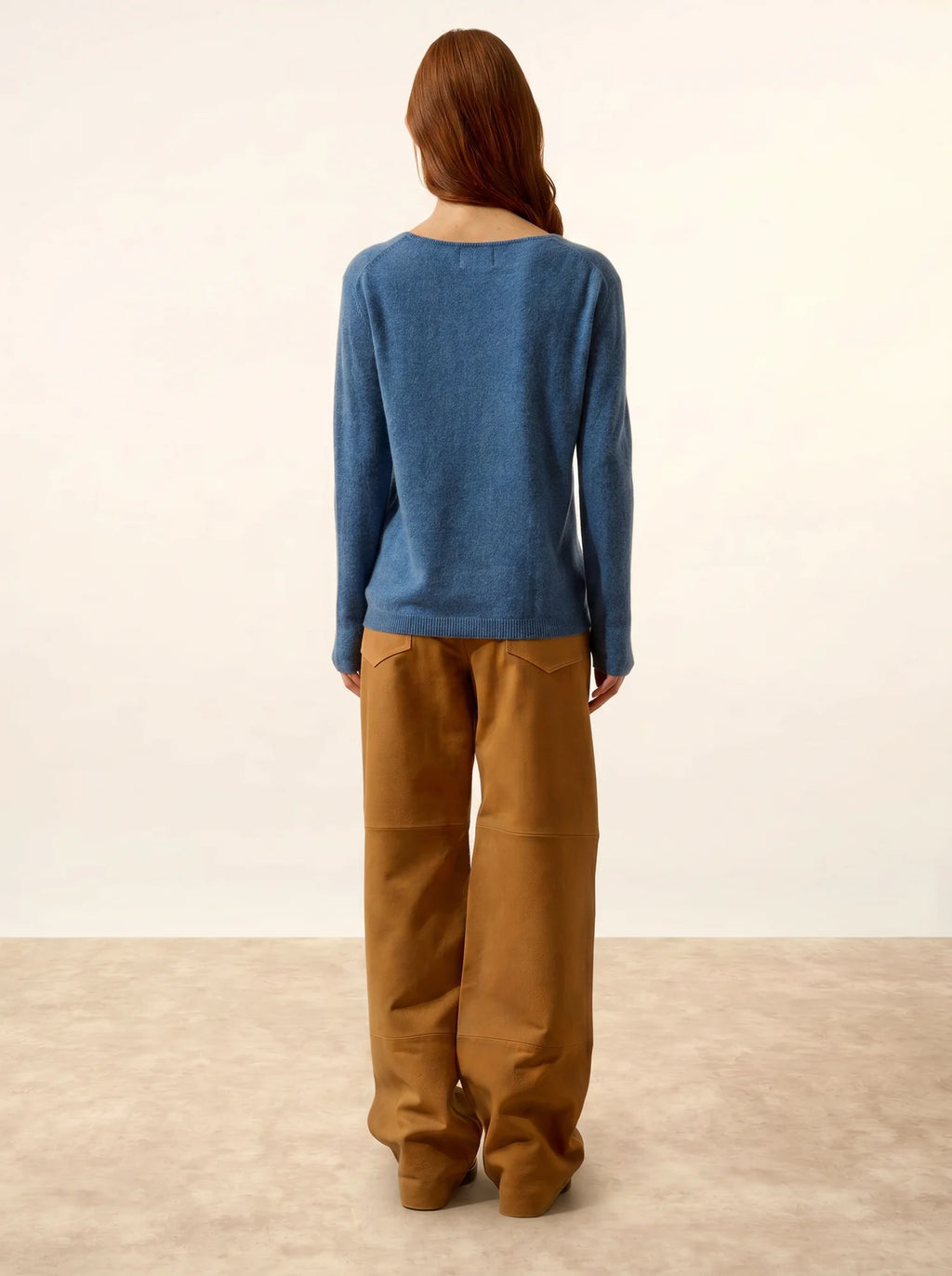 FIONA Sweater Crew Neck Denim Blue