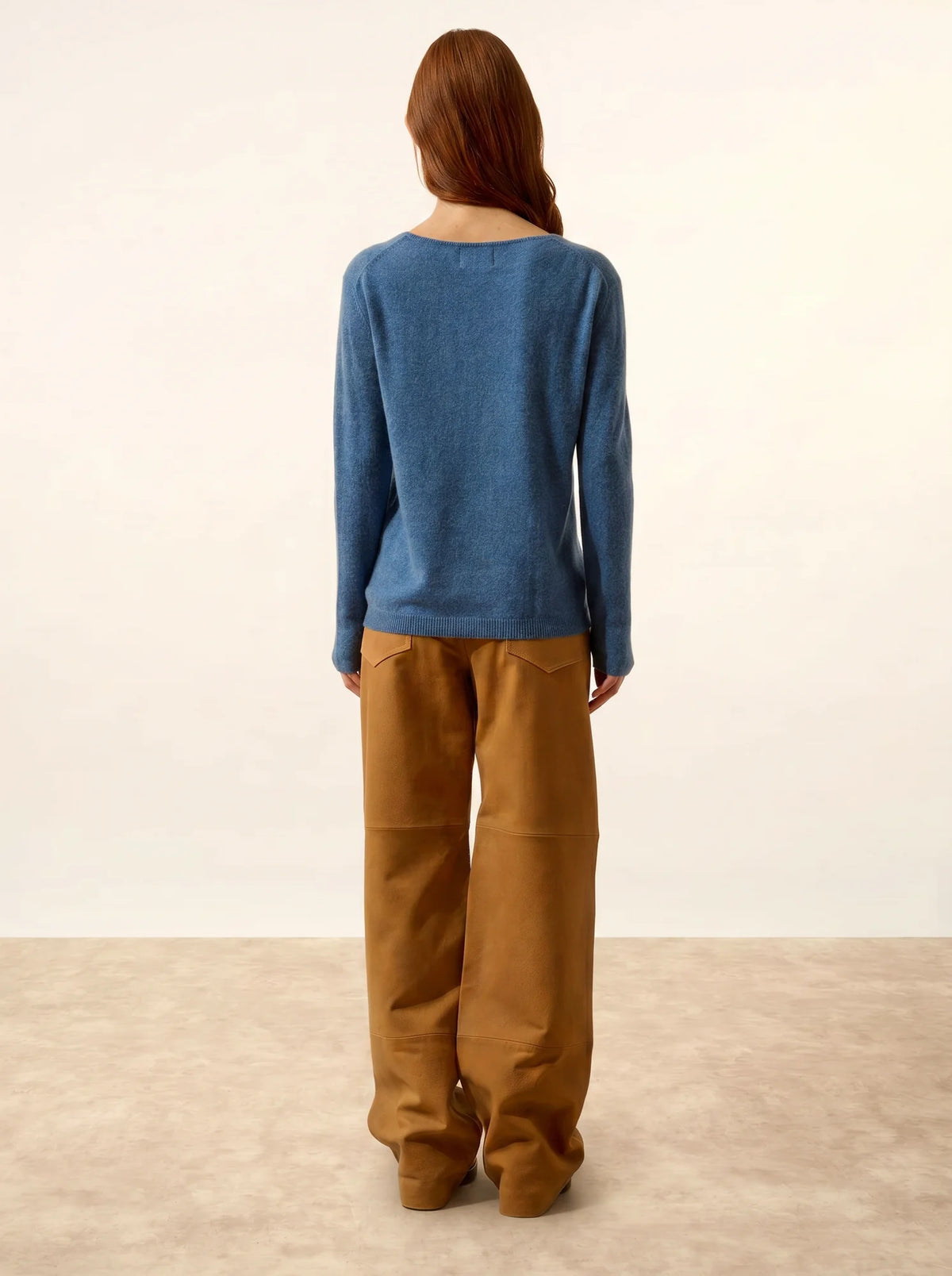 FIONA Sweater Crew Neck Denim Blue