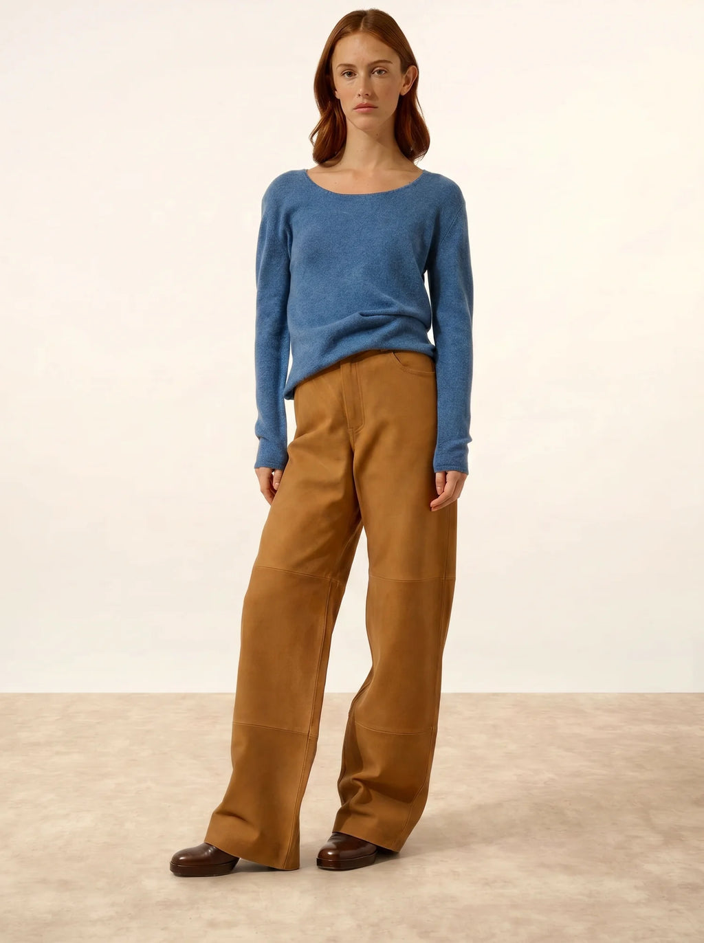 FIONA Sweater Crew Neck Denim Blue