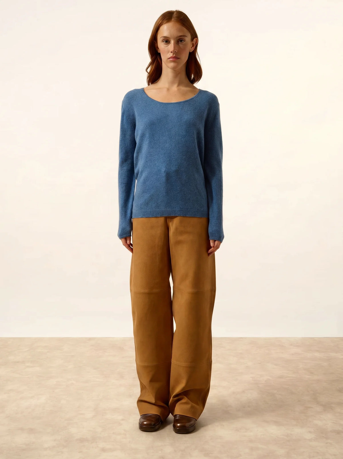 FIONA Sweater Crew Neck Denim Blue