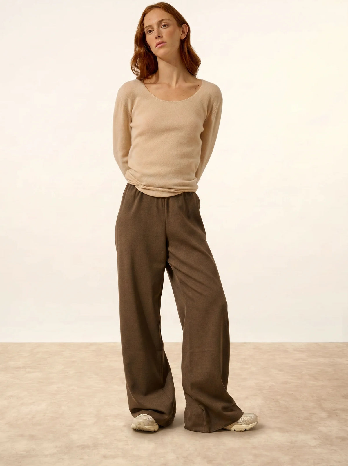 FIONA Pull Col Rond Sable