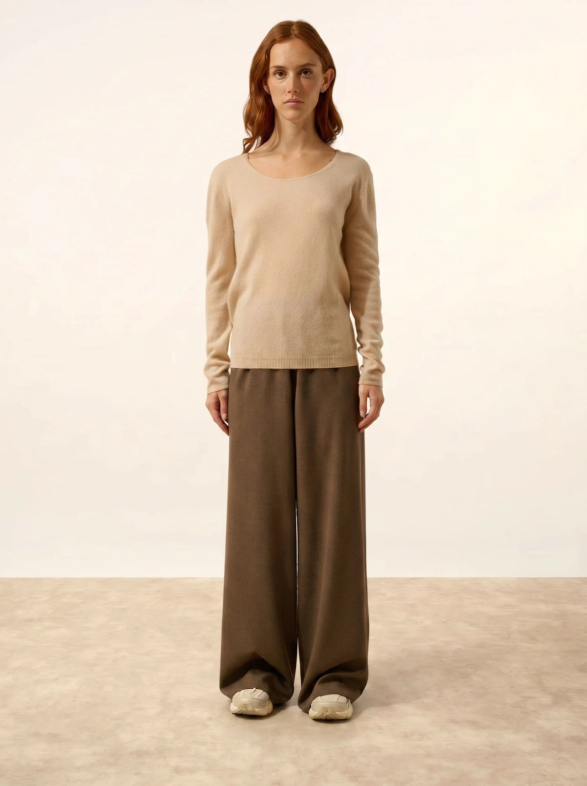FIONA Pull Col Rond Sable