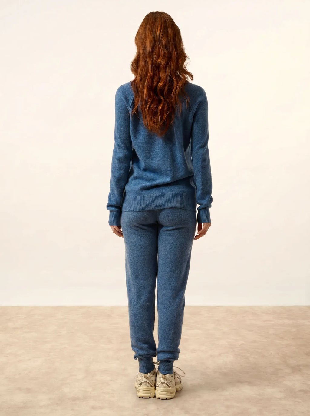 HELEN Pull Col Rond Bleu Denim