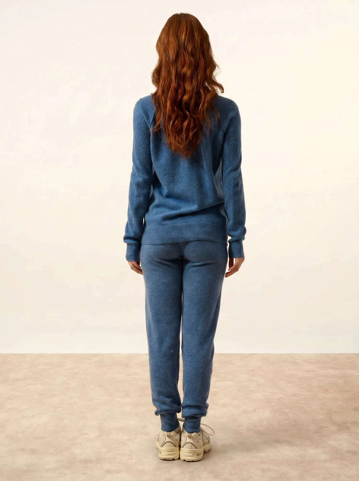 HELEN Pull Col Rond Bleu Denim