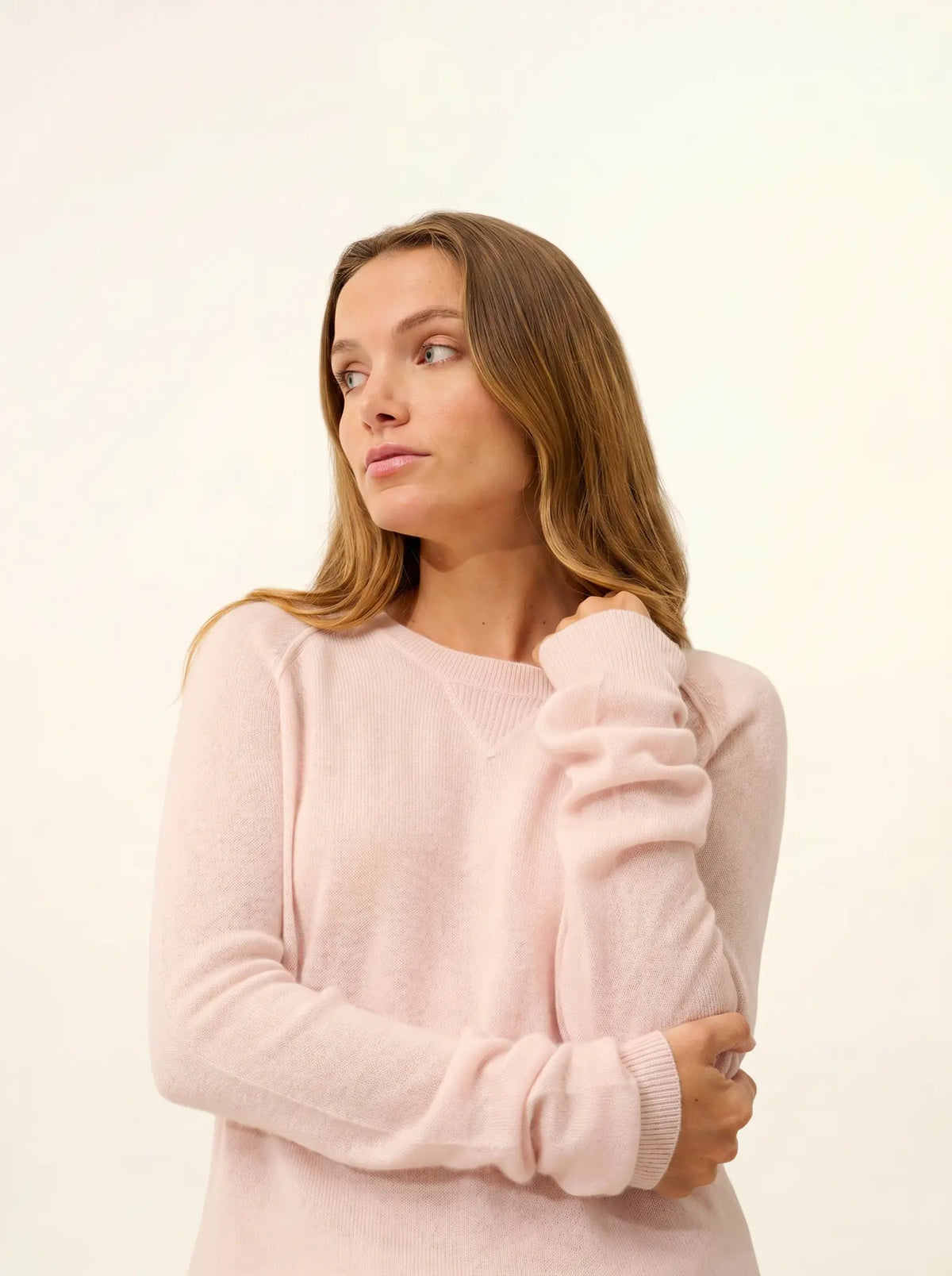 HELEN Pullover Rundhalsausschnitt Puderrosa