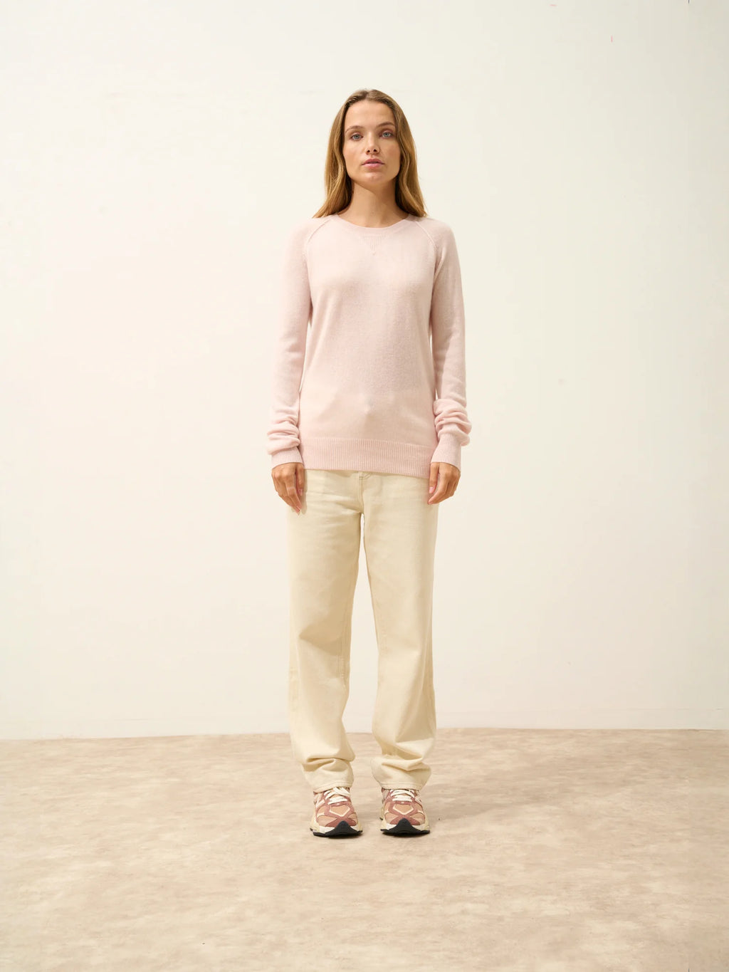 HELEN Pullover Rundhalsausschnitt Puderrosa