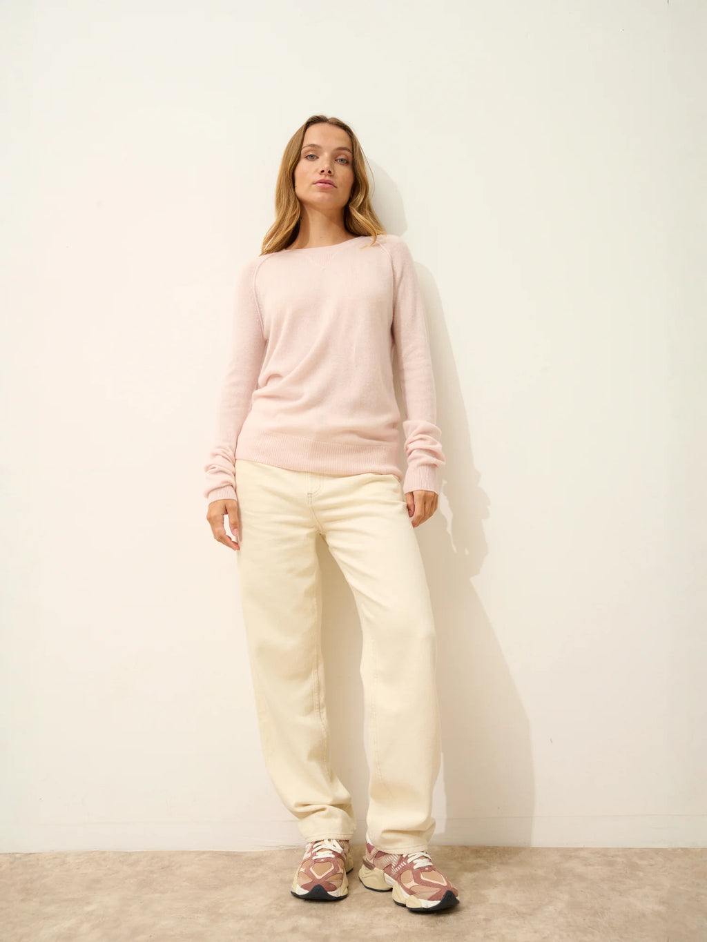 HELEN Pullover Rundhalsausschnitt Puderrosa
