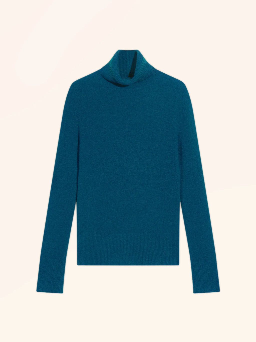 LEXIE Pull Col Roulé Paon