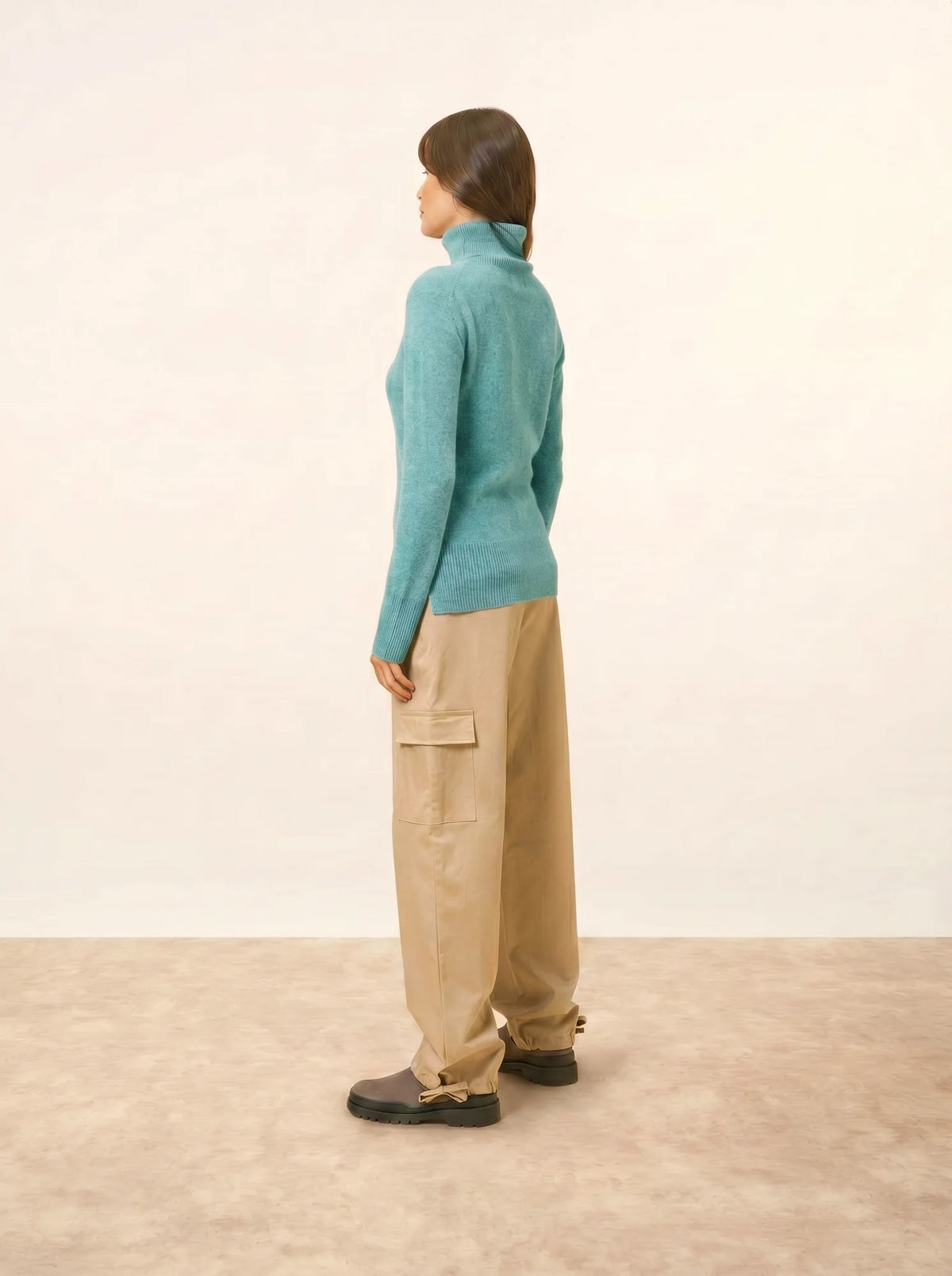 LEXIE Sweater Turtleneck Heather Green