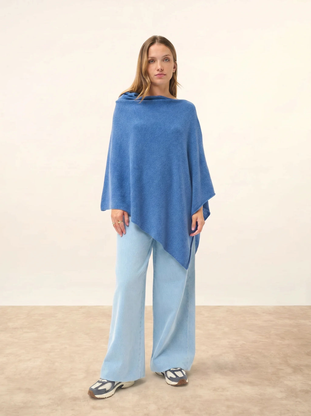 MEREDITH Poncho Denim Blue