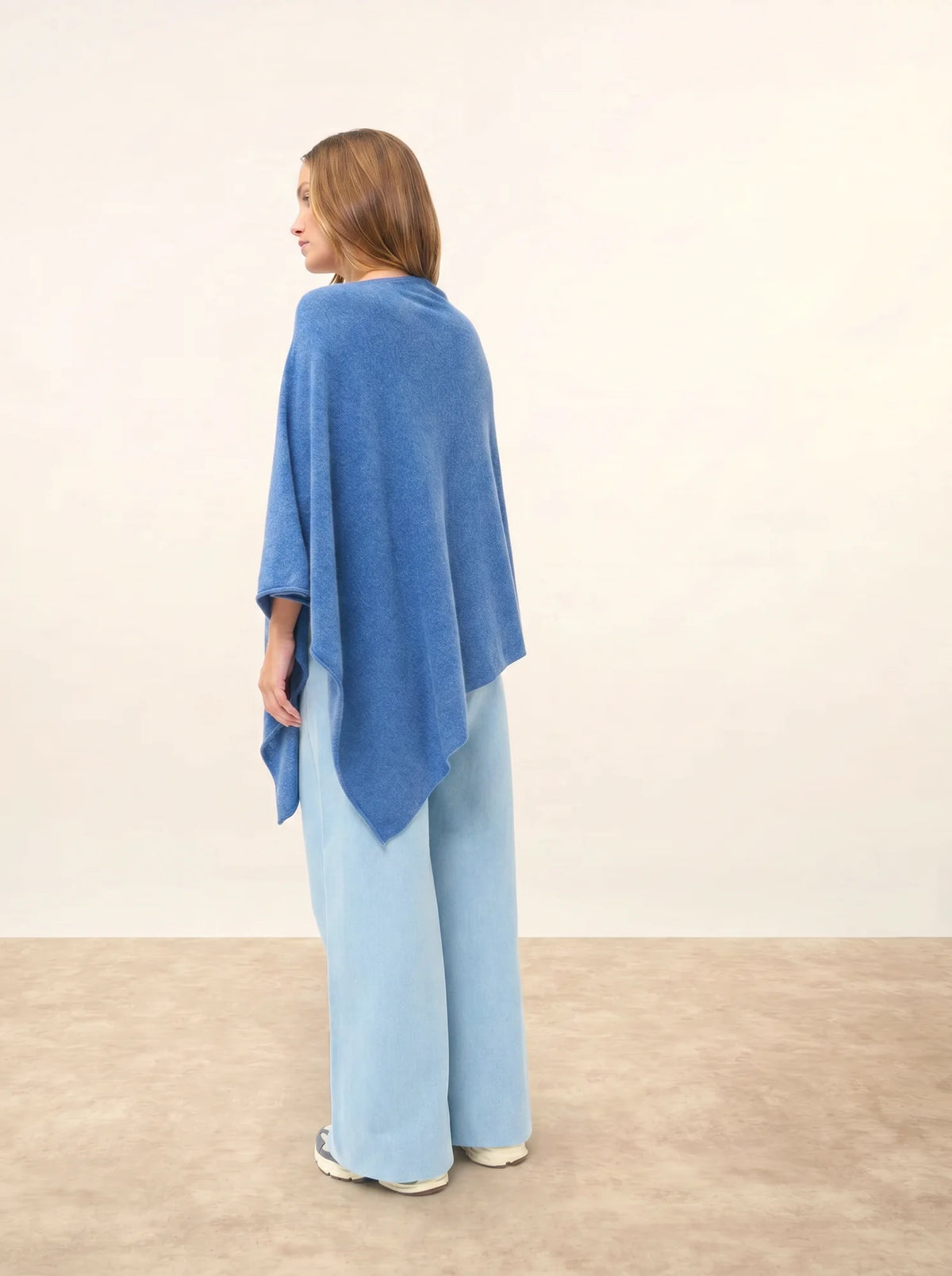 MEREDITH Poncho Bleu Denim