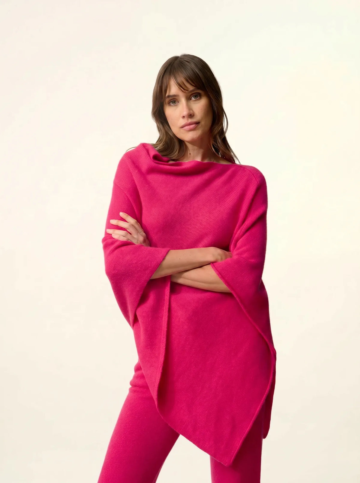 SALLY Poncho 4 Fils Fuchsia