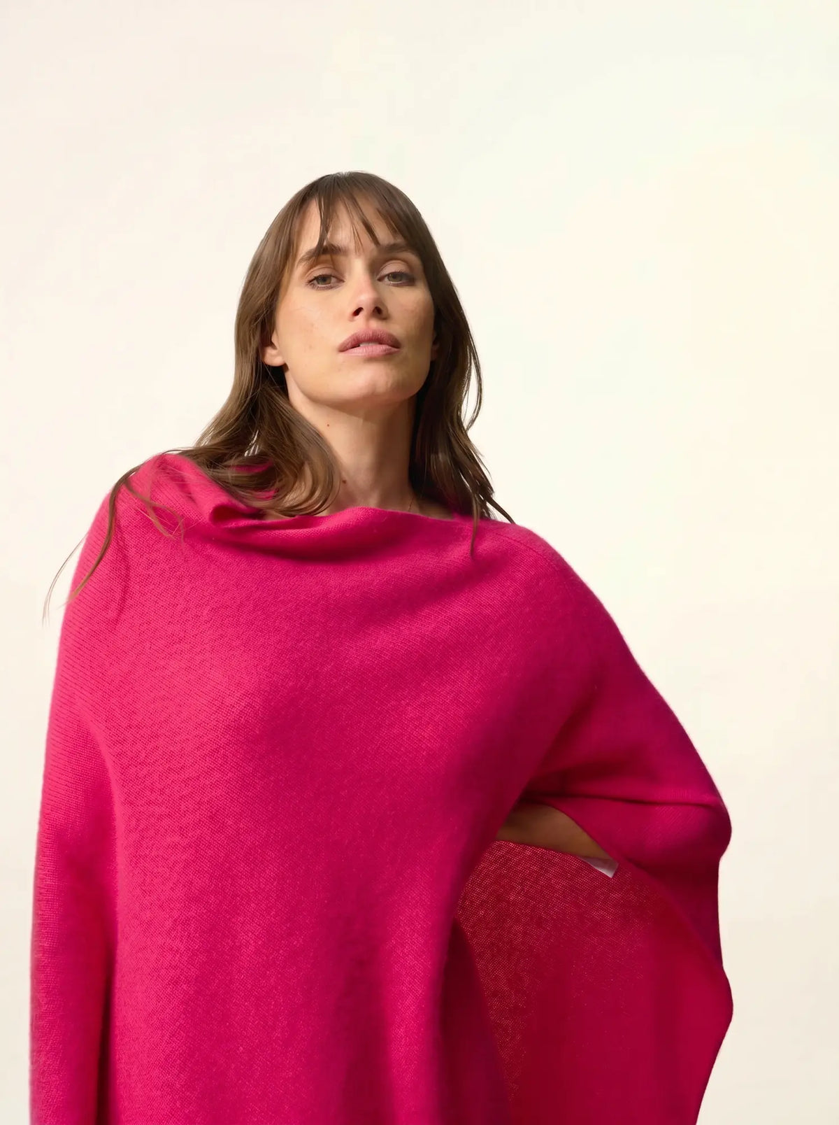 SALLY Poncho 4 Fils Fuchsia