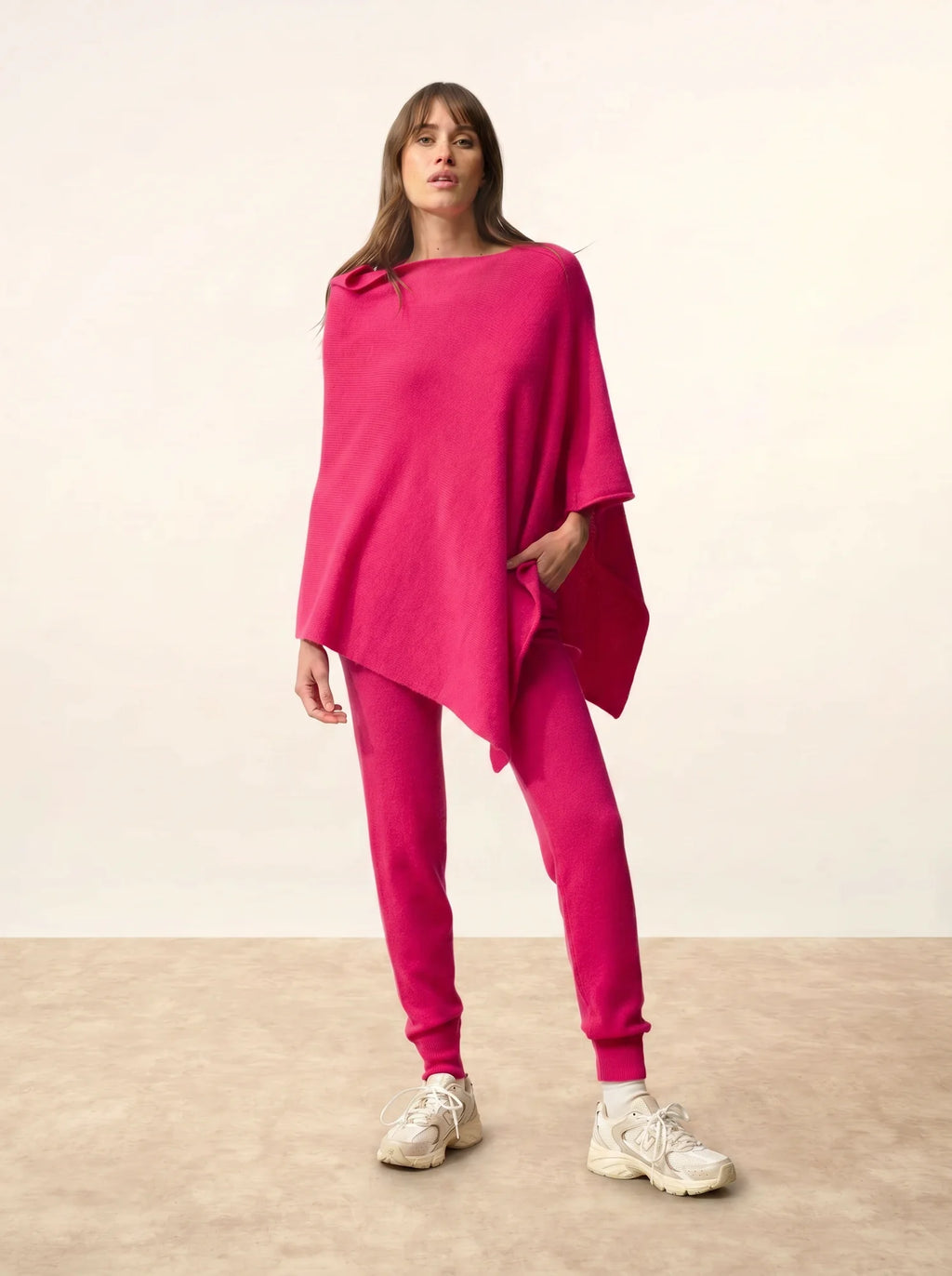 SALLY Poncho 4 Fils Fuchsia