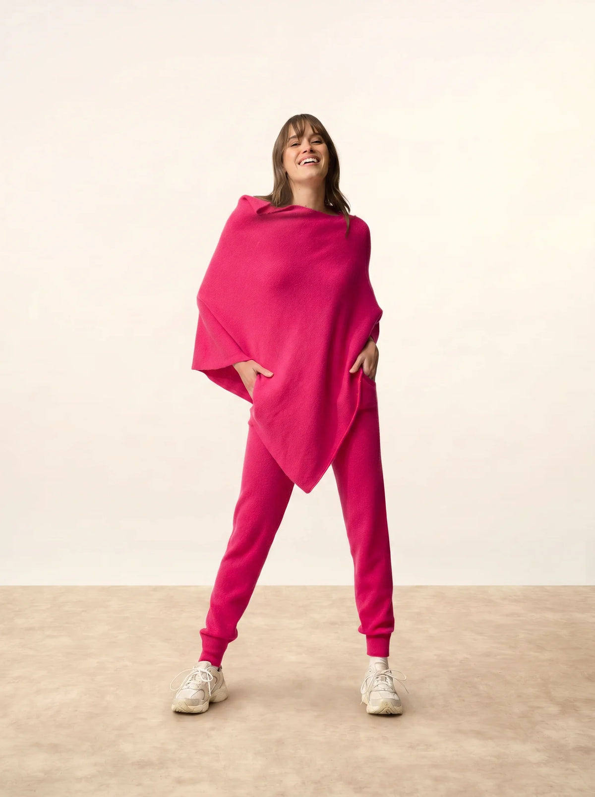 SALLY Poncho 4 Fils Fuchsia