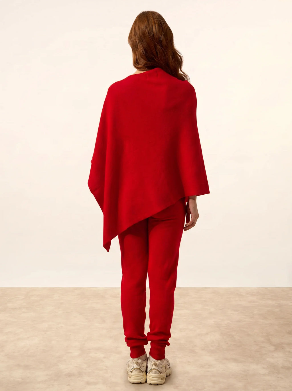 SALLY Poncho 4-fädig Rot