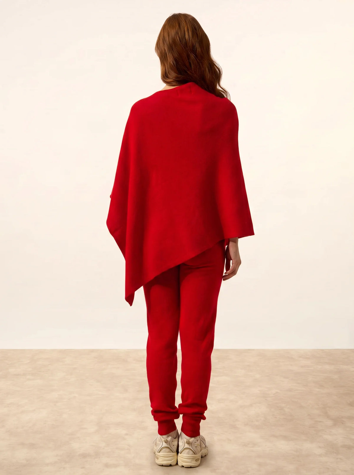 SALLY Poncho 4-fädig Rot