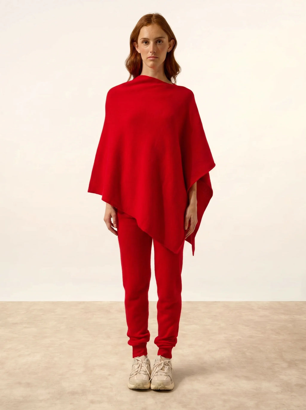 SALLY Poncho 4-fädig Rot
