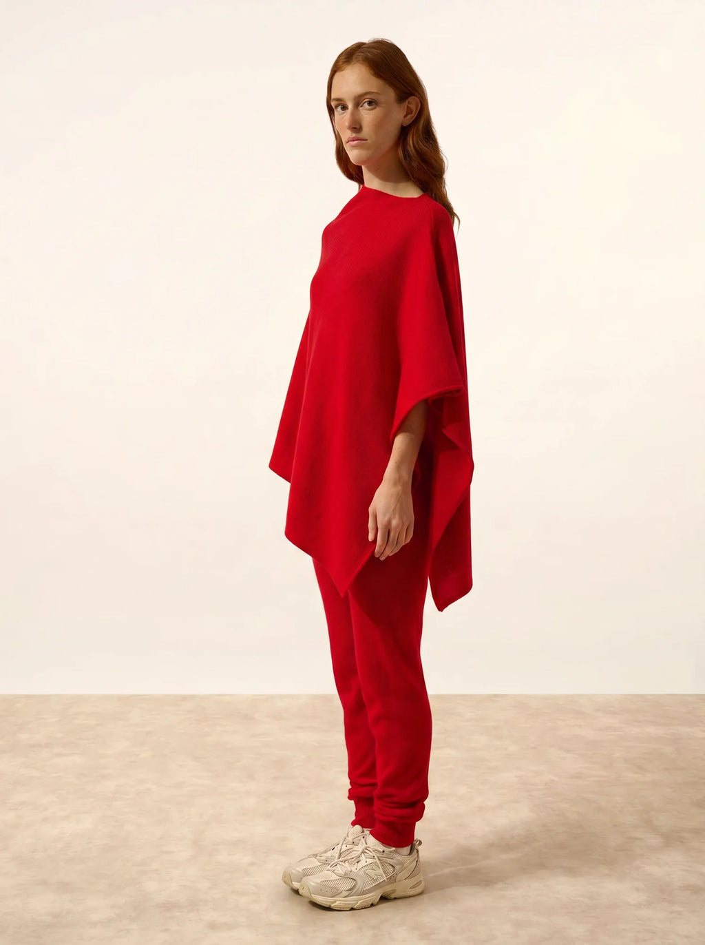 SALLY Poncho 4-fädig Rot