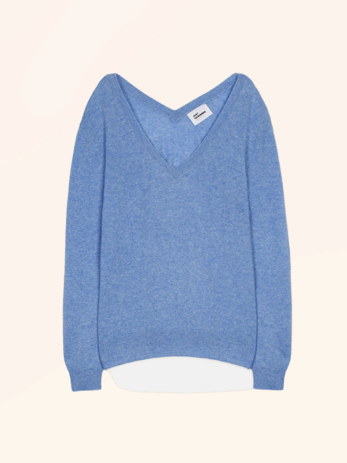 OPAL Sweater V-Neck Front and Back Sky