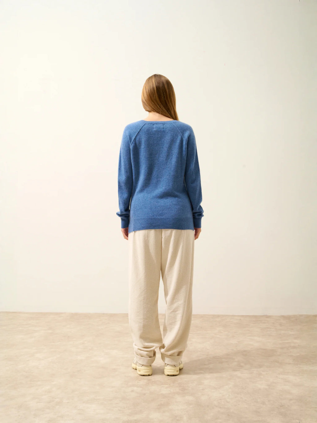 PHOEBE Pullover V-Ausschnitt Denimblau