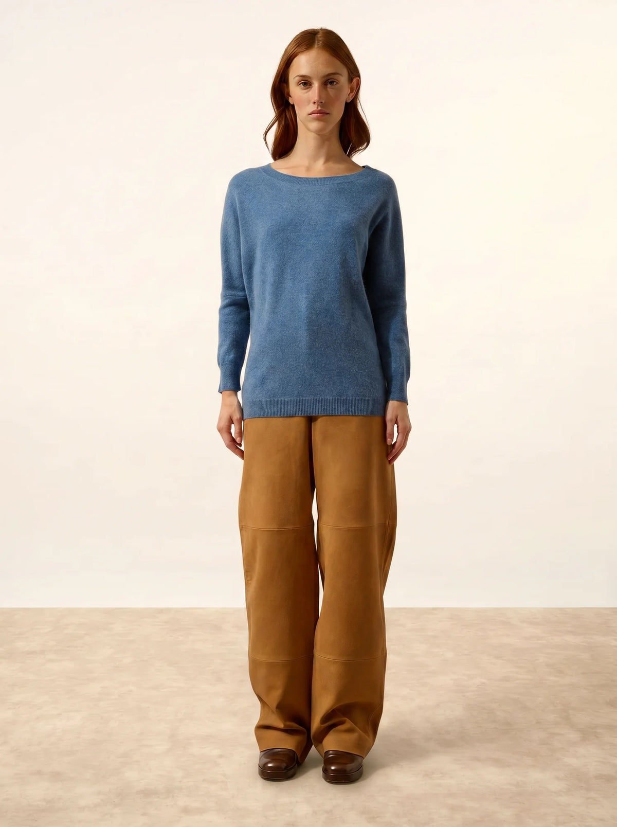 REBECCA Pull Chauve Souris Bleu Denim