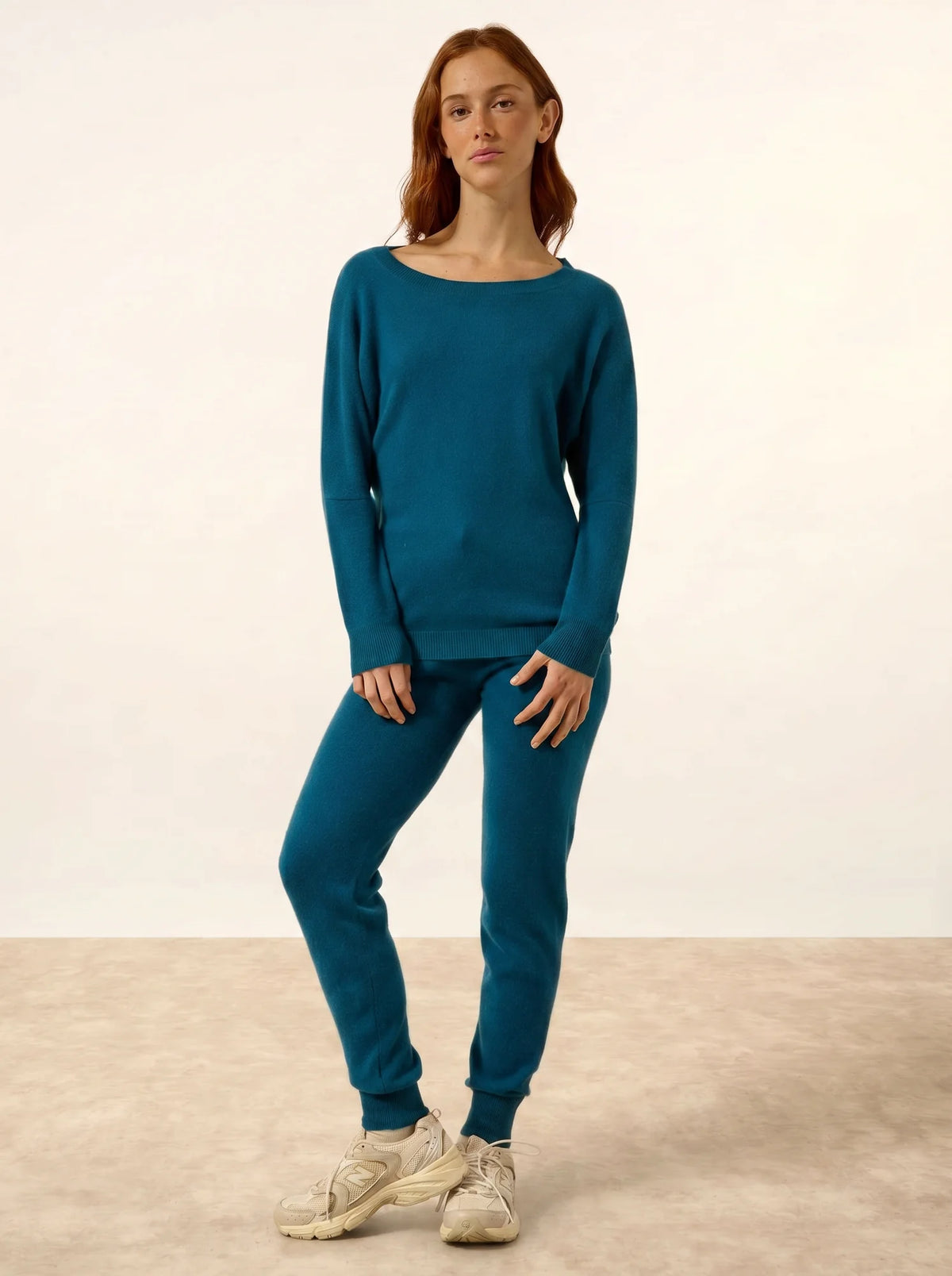 REBECCA Pullover Fledermausarm Pfauenblau