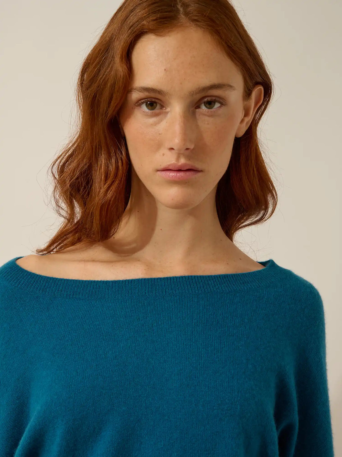 REBECCA Pullover Fledermausarm Pfauenblau