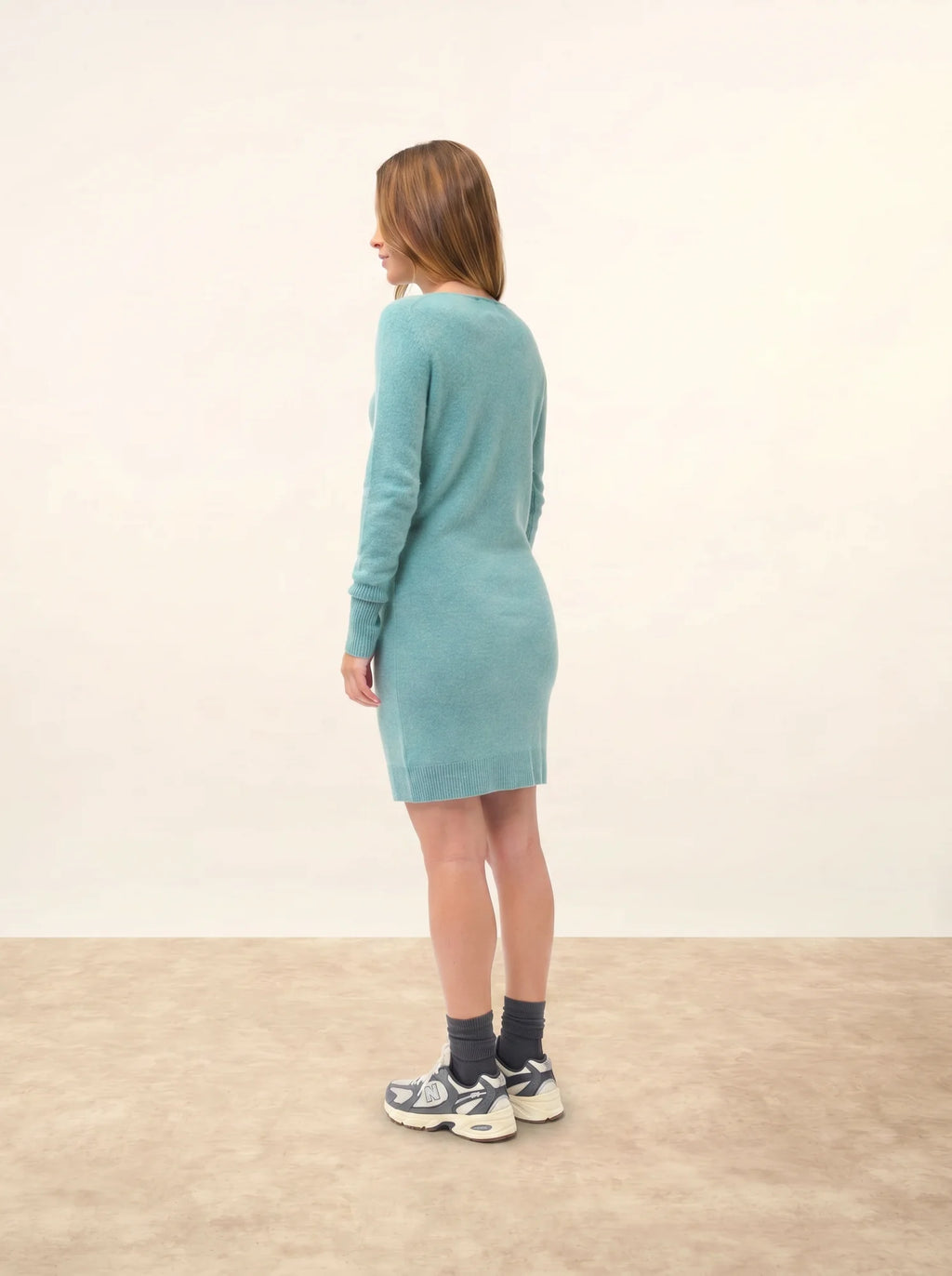 SUSAN Dress Crew Neck Heather Green