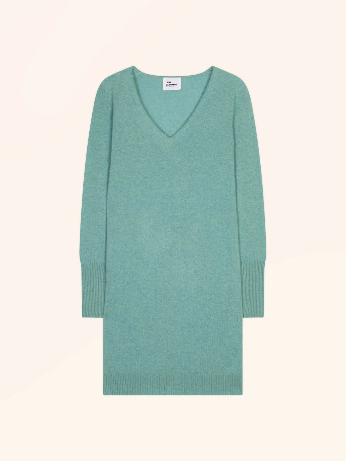TRACY Robe Col V Vert Chiné