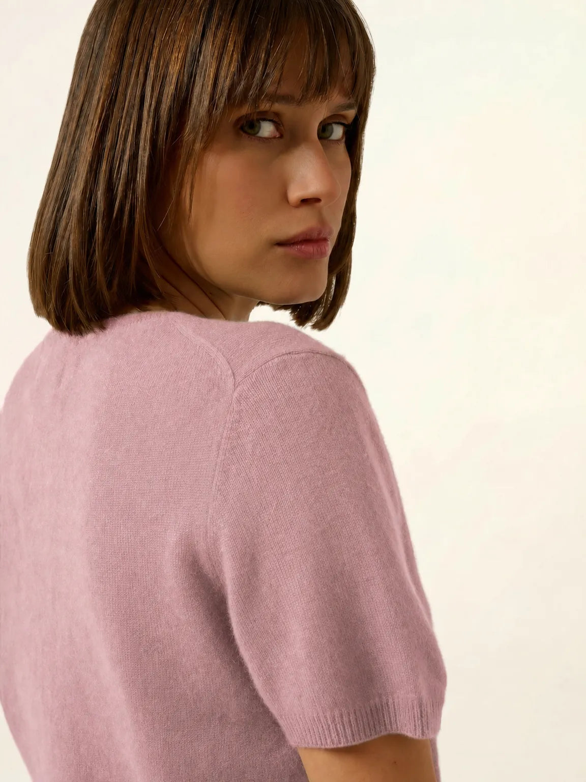 GLAMIS T-Shirt Col V Bois de Rose