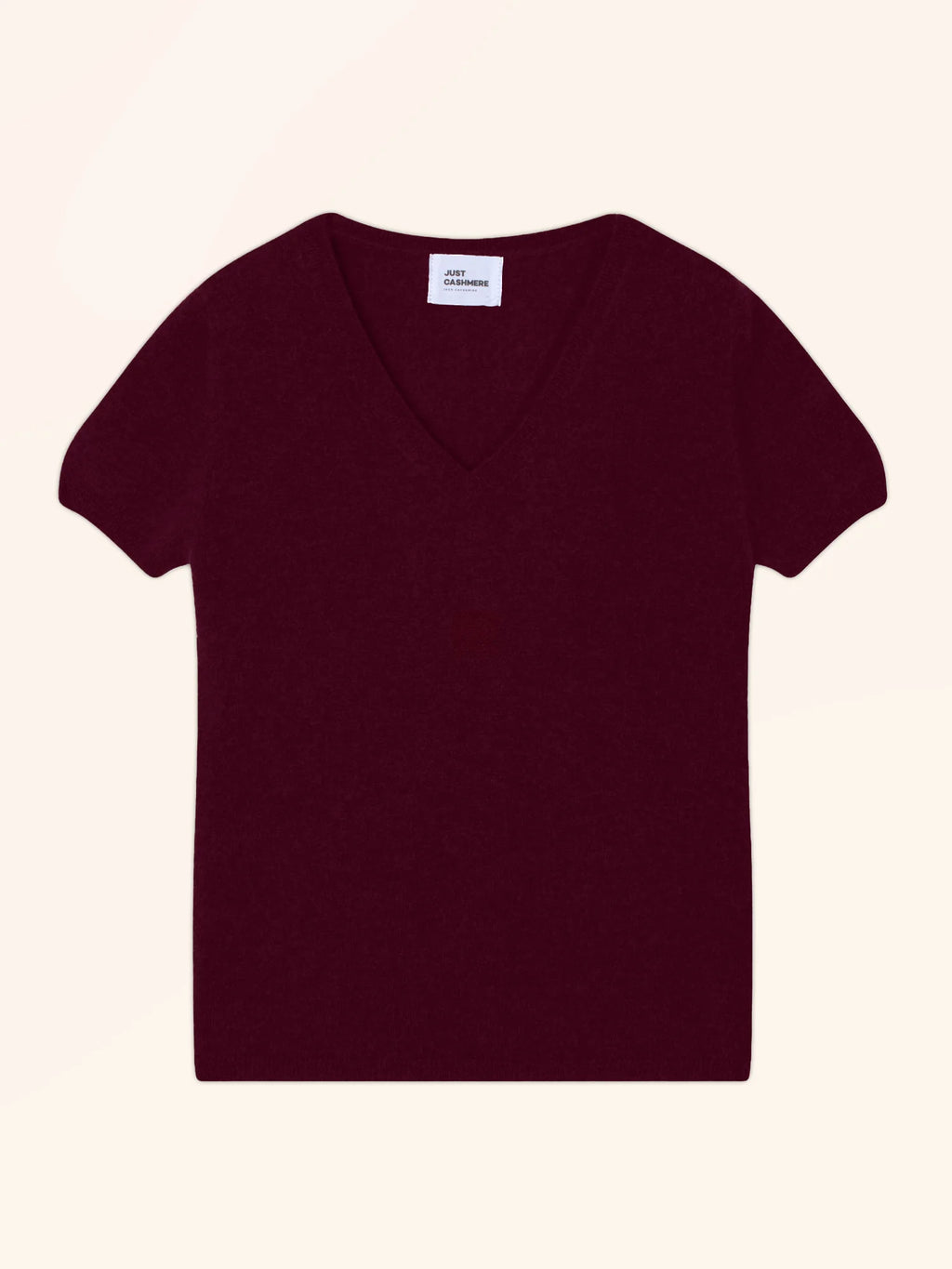GLAMIS T-Shirt Col V Bordeaux
