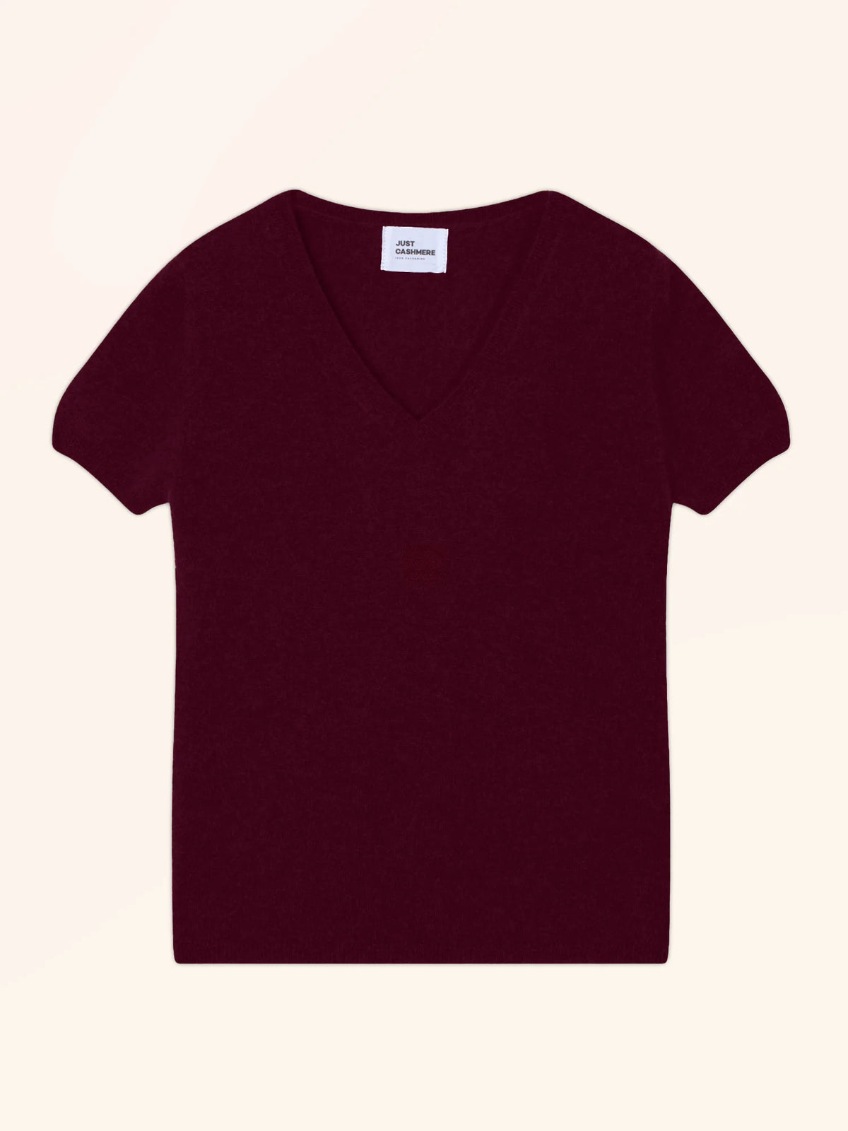 GLAMIS T-Shirt Col V Bordeaux