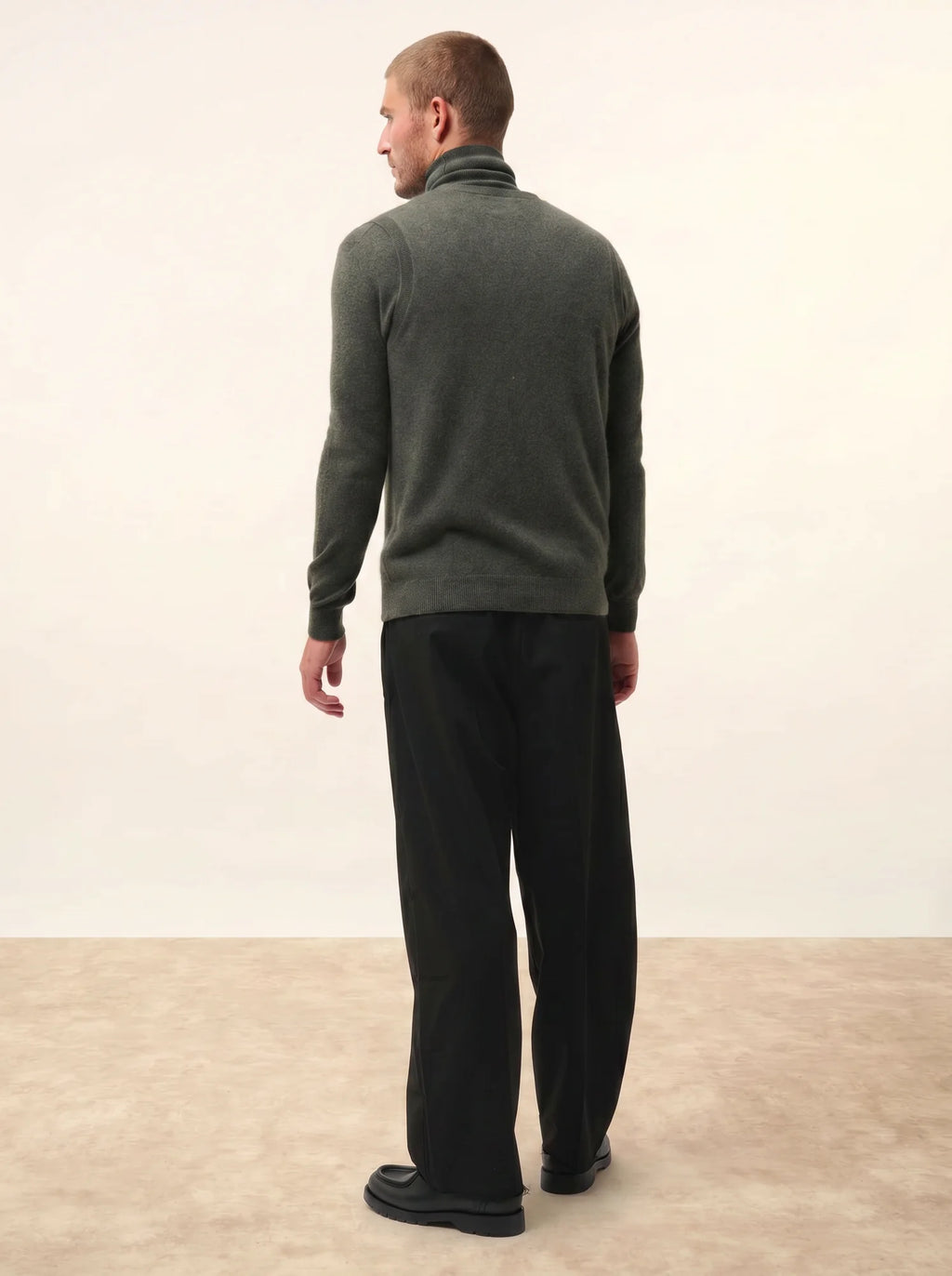 LANA Cardigan Col V sans Manches Kaki Chiné