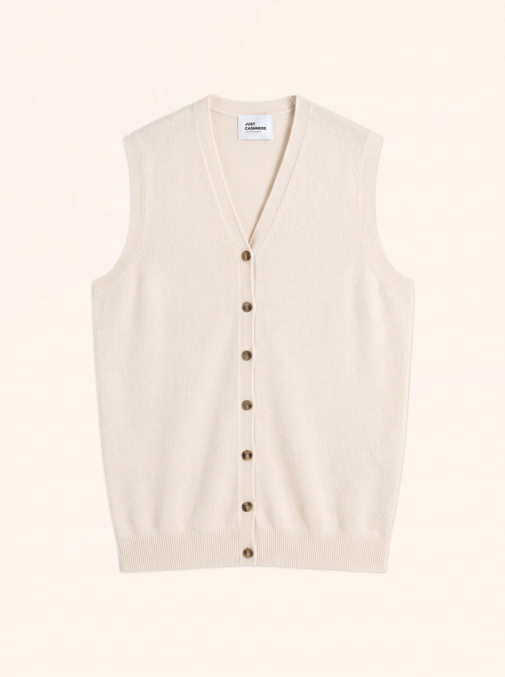 LANA Cardigan Col V sans Manches Neige