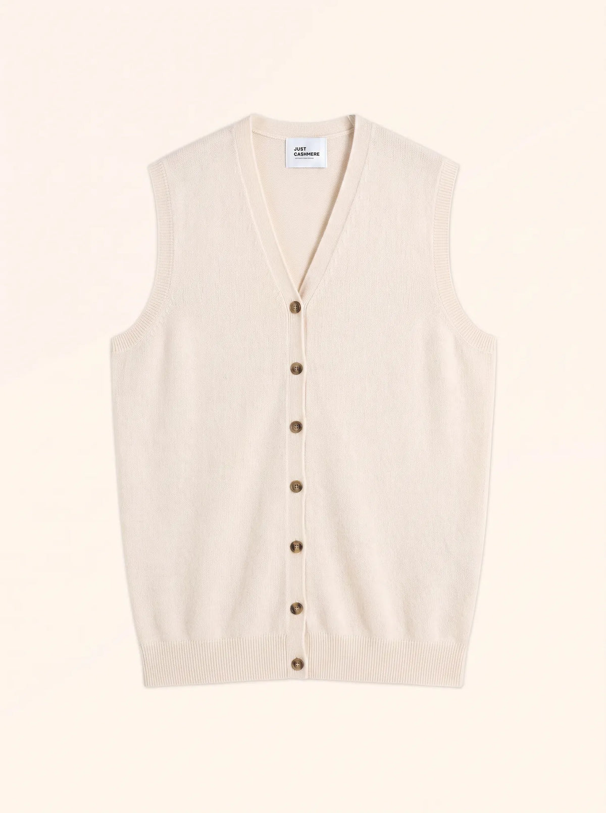 LANA Cardigan Col V sans Manches Neige