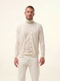 LANA Cardigan Col V sans Manches Neige