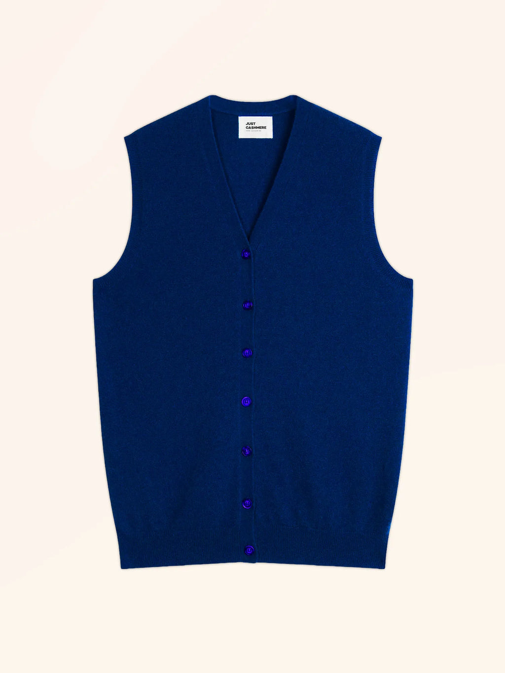 LANA Cardigan V-Neck Sleeveless Ultramarine