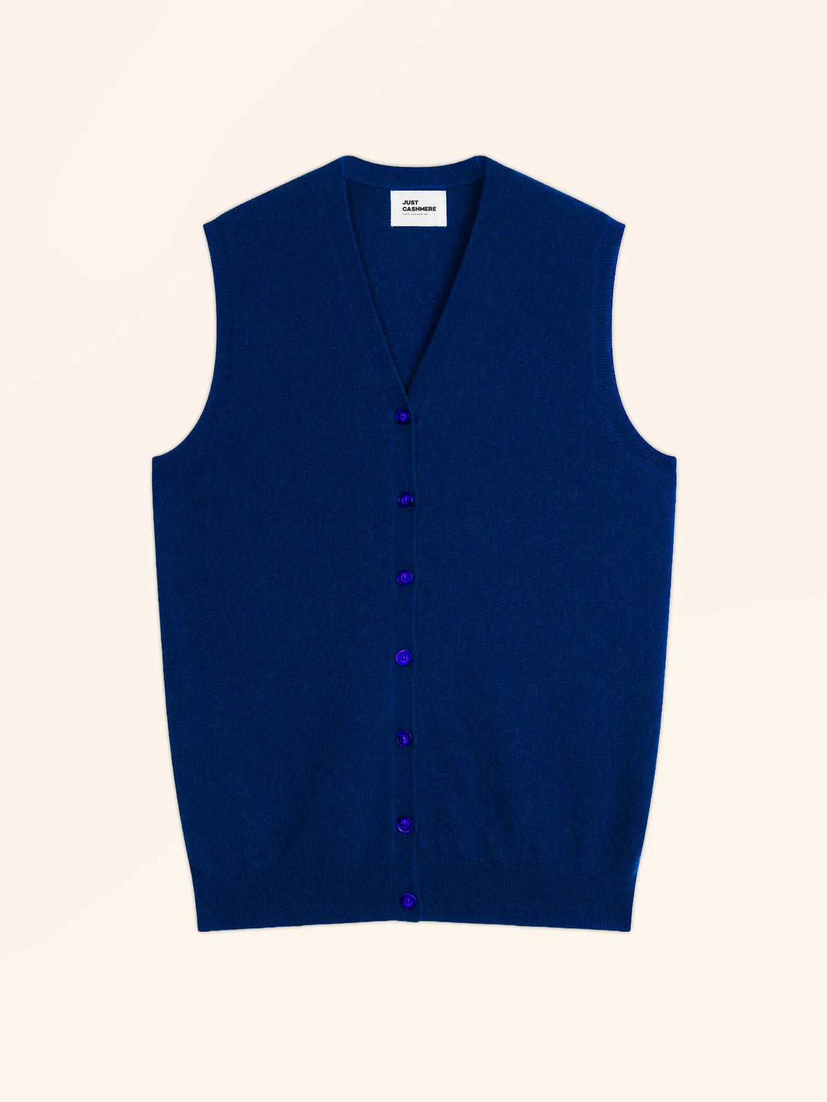 LANA Cardigan V-Neck Sleeveless Ultramarine
