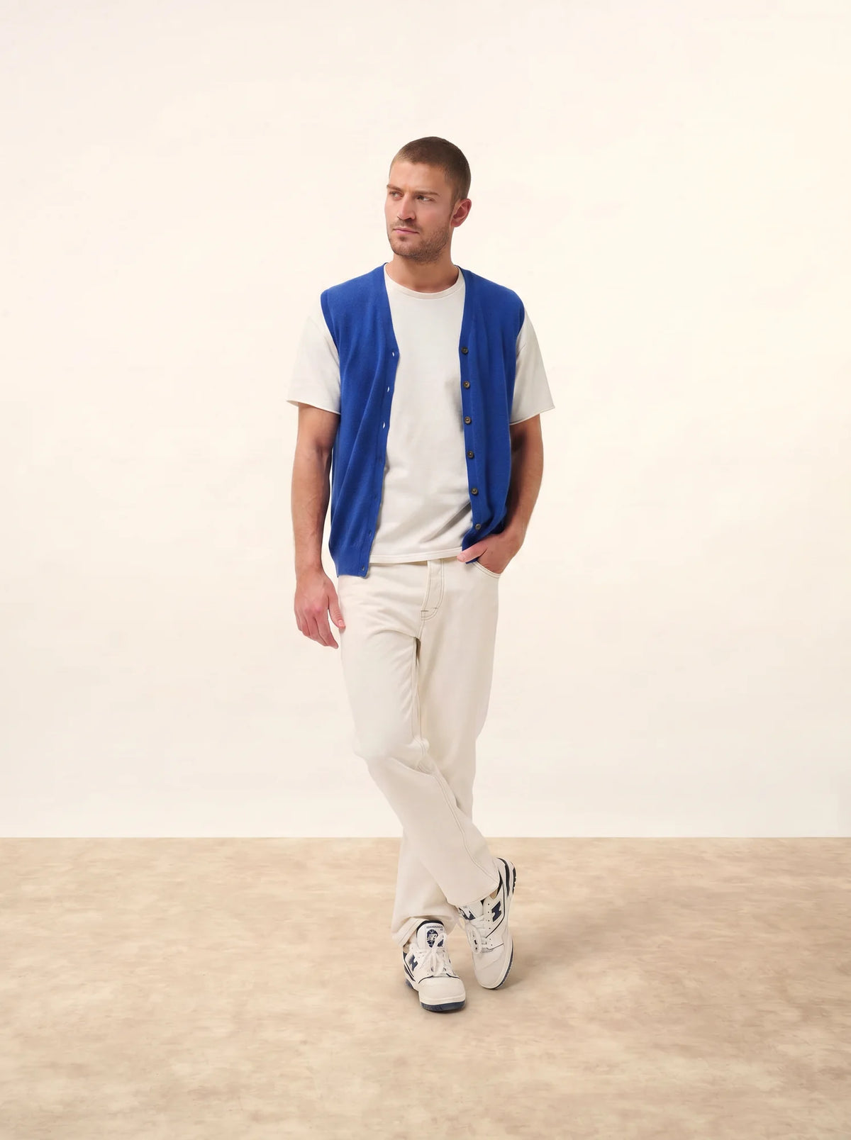 LANA Cardigan V-Neck Sleeveless Ultramarine