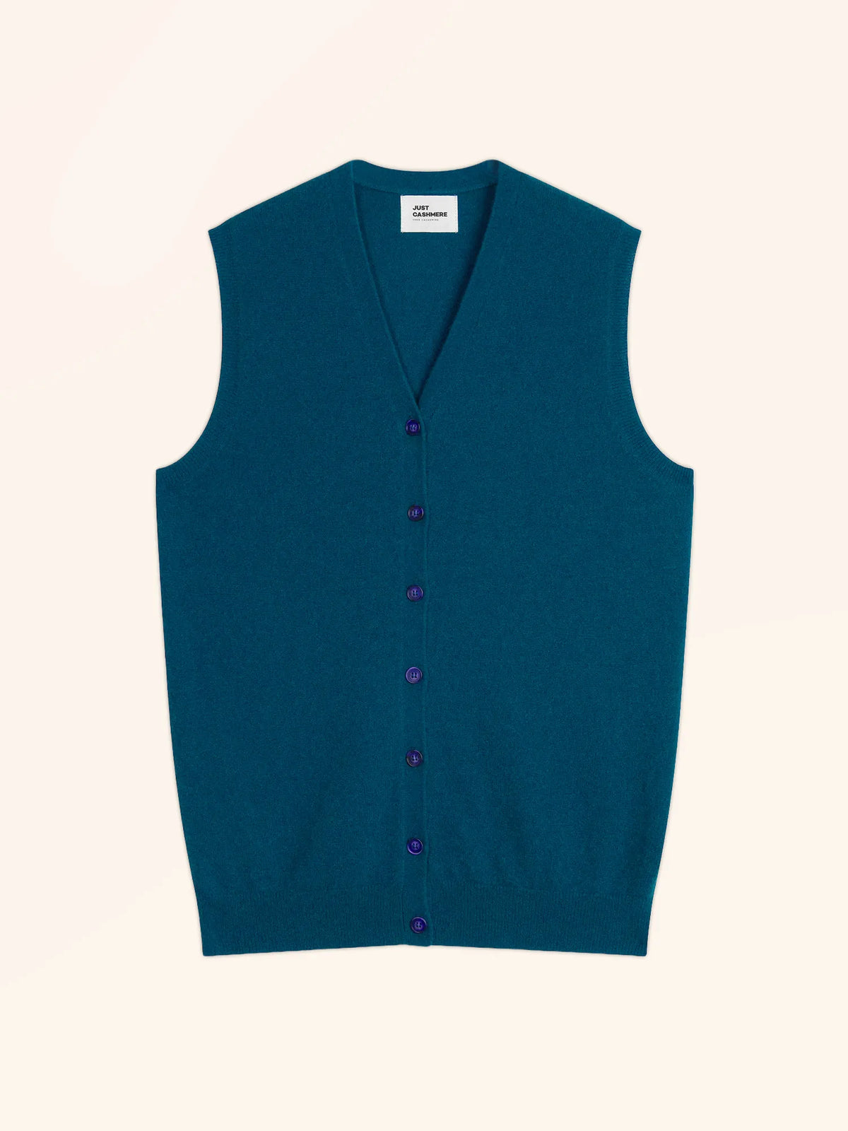 LANA Cardigan V-Neck Sleeveless Peacock