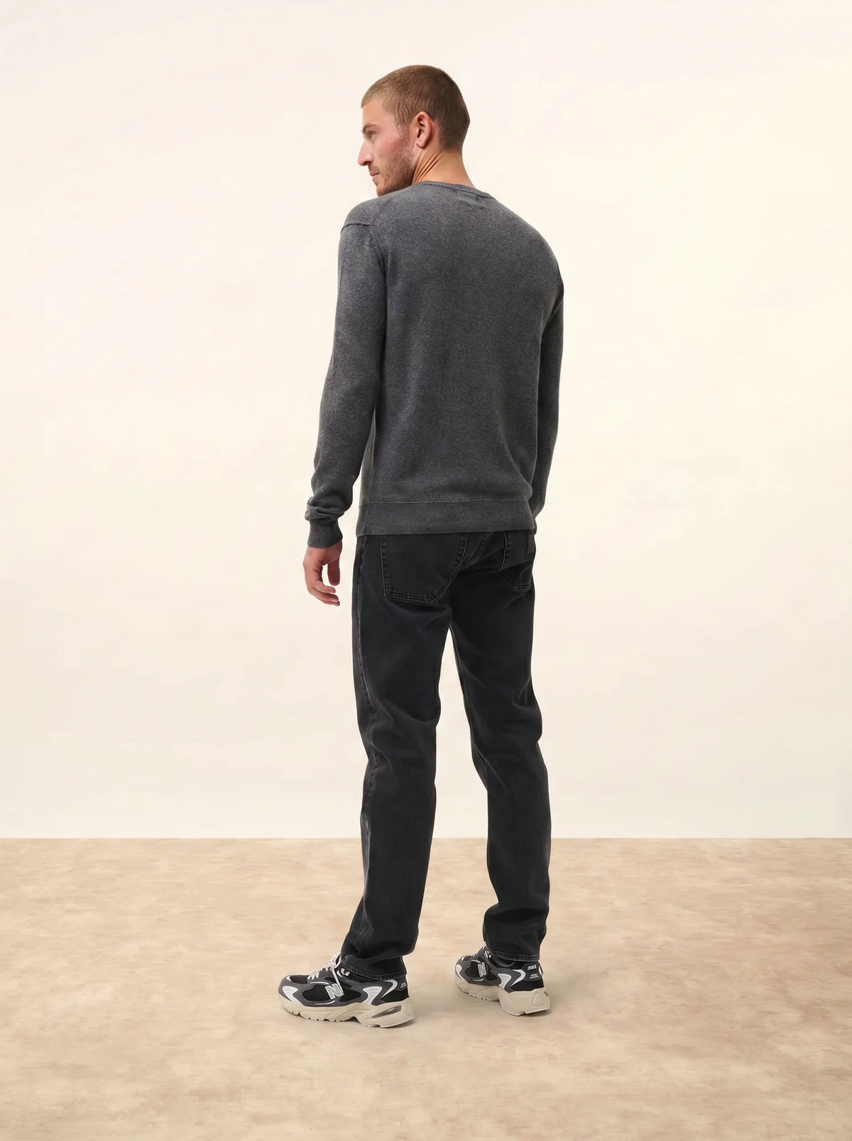 TOM Pull Col V Anthracite Chiné