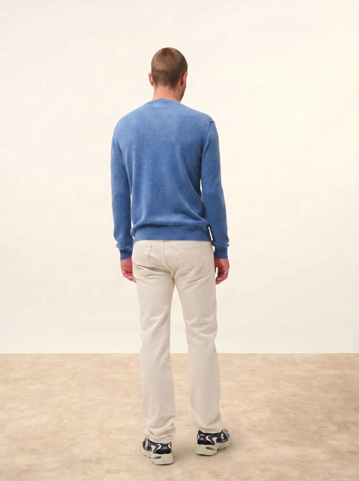 TOM Pull Col V Bleu Denim