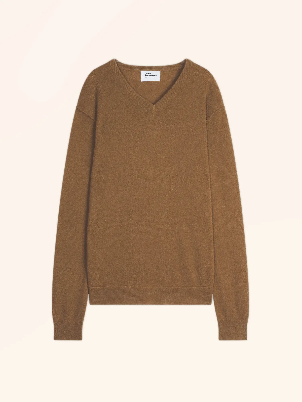 TOM Pullover V-Ausschnitt Haselnussbraun