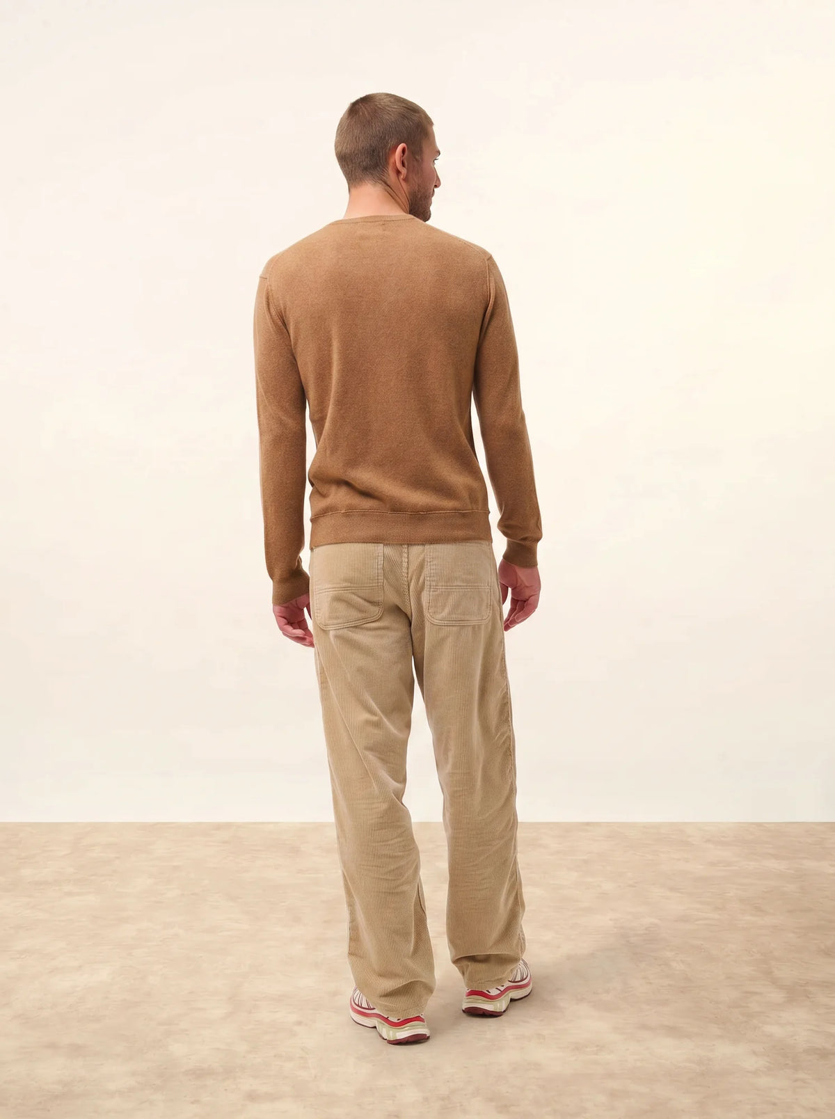 TOM Pullover V-Ausschnitt Haselnussbraun