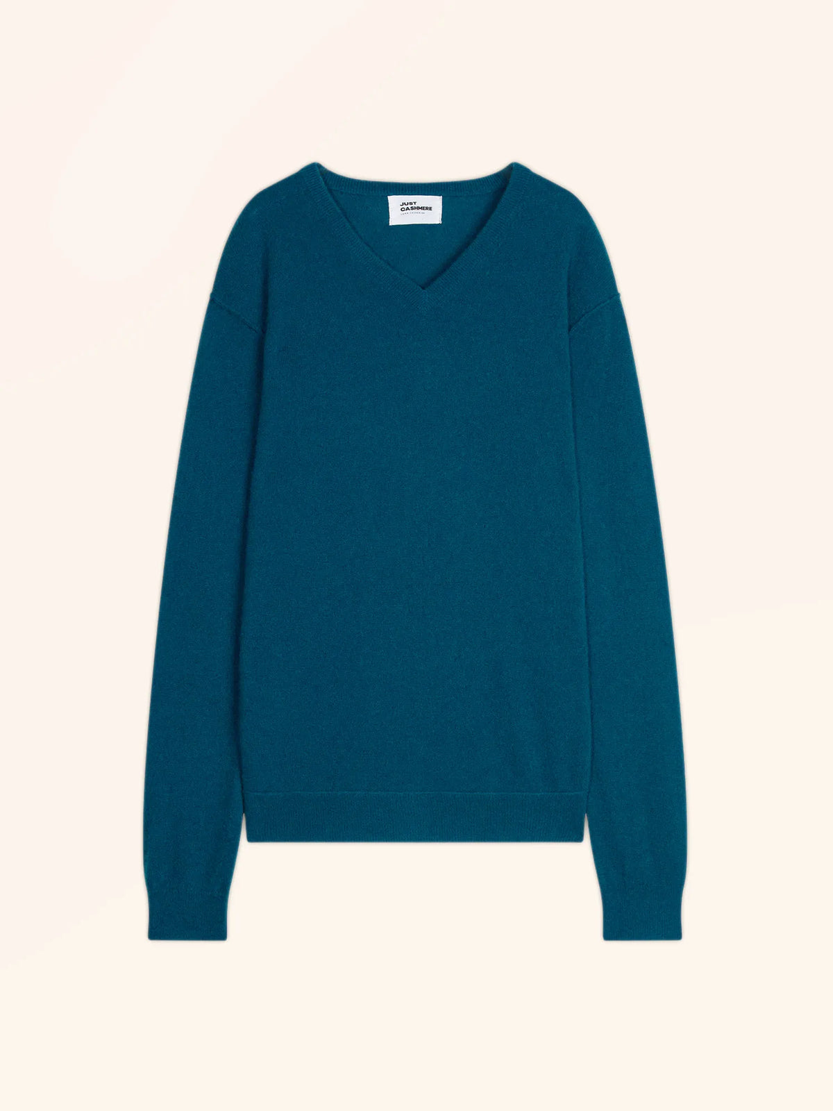 TOM Pullover V-Ausschnitt Pfauenblau