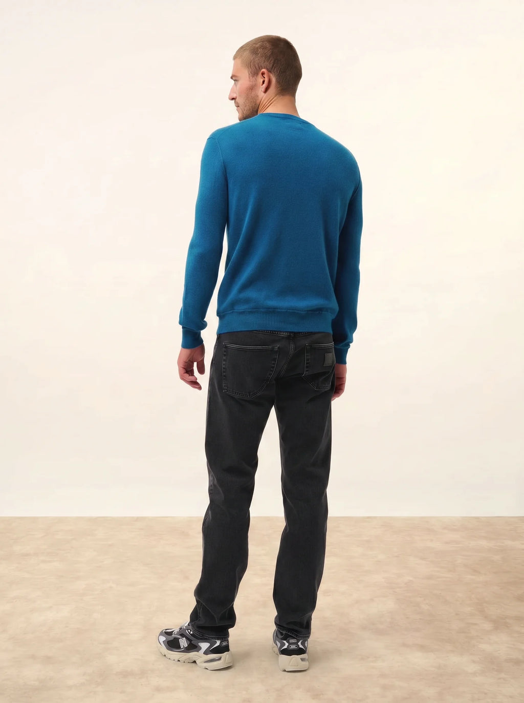 TOM Pullover V-Ausschnitt Pfauenblau