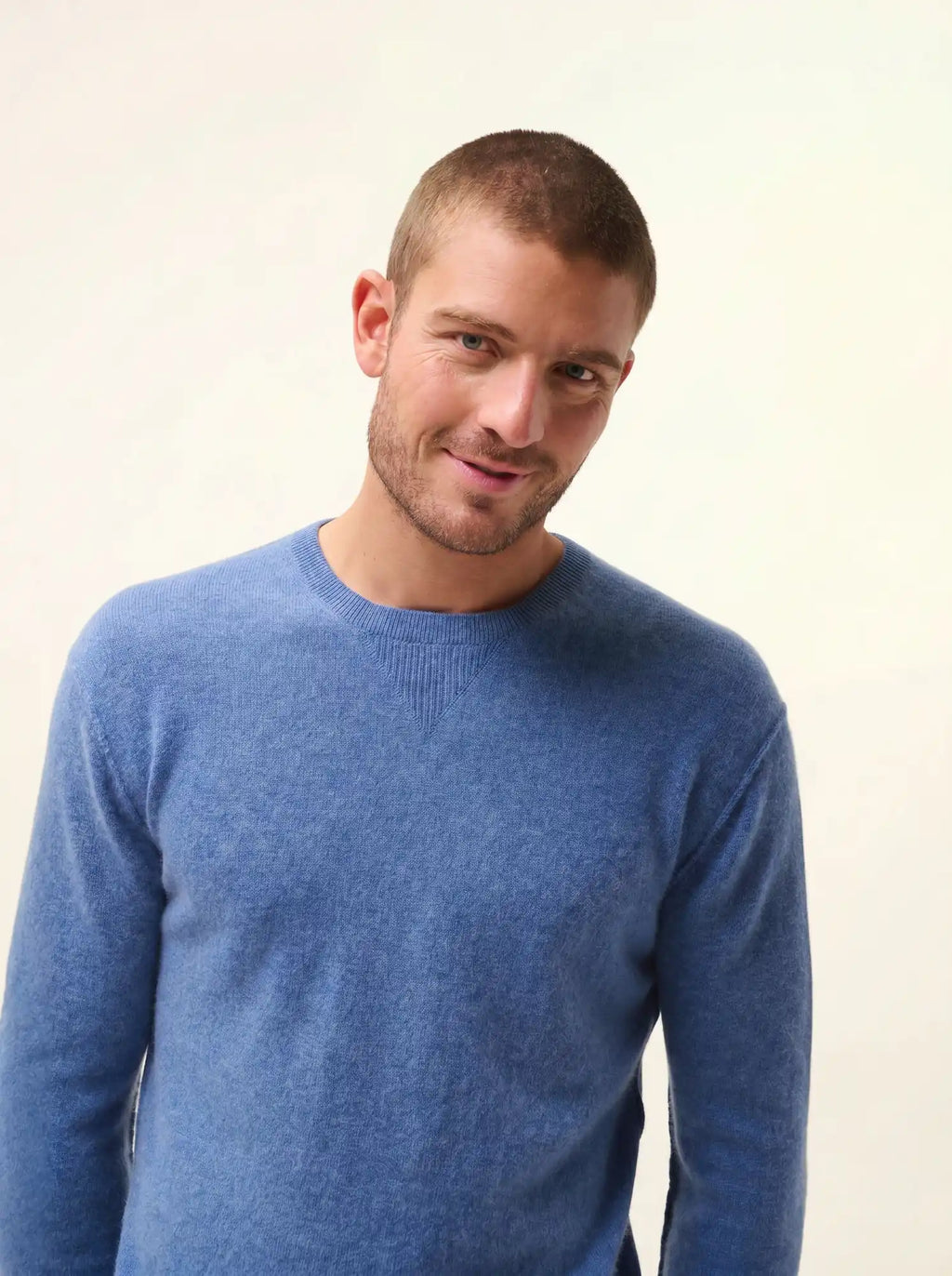 NOE Pullover Rundhalsausschnitt Denimblau