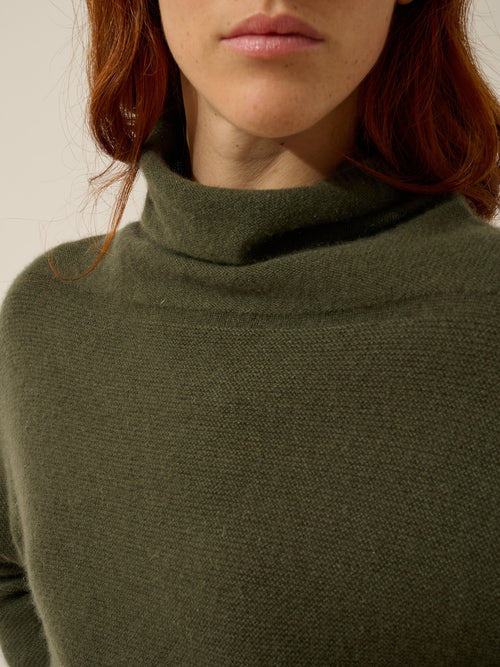 BLANTYRE Pullover Rollkragen Khaki
