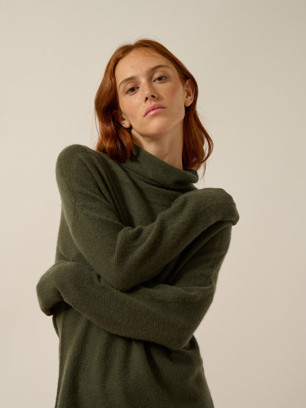 BLANTYRE Pullover Rollkragen Khaki